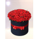 101 червона троянда у капелюшної коробці