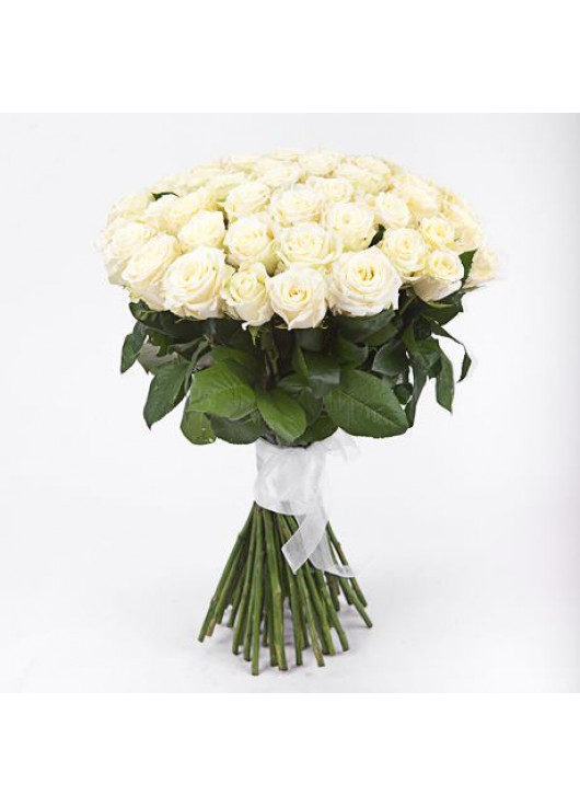 Букет 19 білих троянд