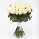 Букет 19 білих троянд
