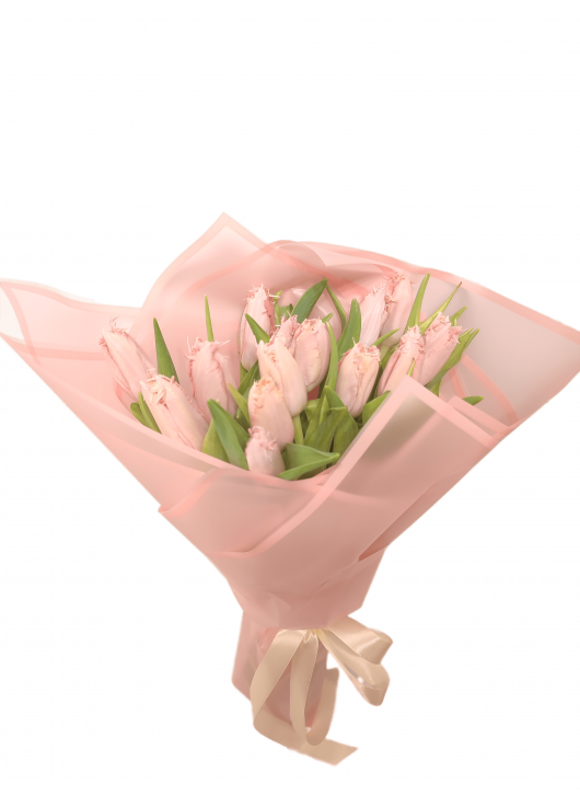 Букет рожевих тюльпанів