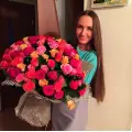 Великій букет троянд