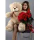 19 троянд + ведмедик 1м 19 троянд + ведмедик 1м