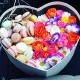 ХІТ року ! Квіти в коробці з печивом MACAROON