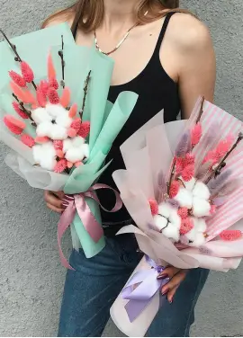 Дизайнерський букет з бавовни