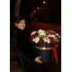 Квітковий мікс у капелюшної коробці