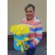 Квітковий мікс у капелюшної коробці