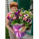 Квітковий мікс у капелюшної коробці