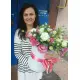 Рожева еустома у коробці