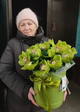 Орхідея мікс у коробці