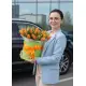 25 помаранчевих тюльпанів у коробці (імпорт, Нідерланди)
