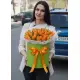 51 помаранчевих тюльпанів у коробці (імпорт, Нідерланди)