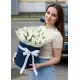 51 білих тюльпанів у коробці (імпорт, Нідерланди)