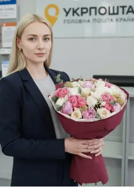 Букет «Ніколь» з півоніями (невеликий)
