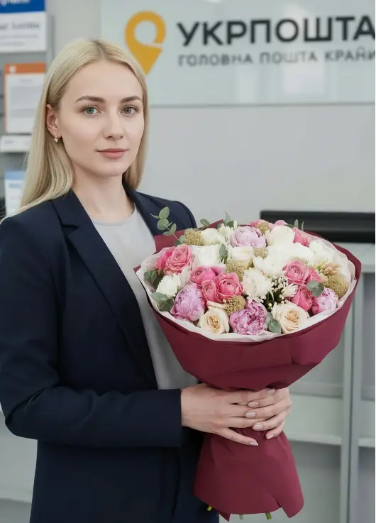 Букет «Ніколь» з півоніями (невеликий)