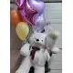Набір для Коханої: ведмедик 1 м, троянди, шари