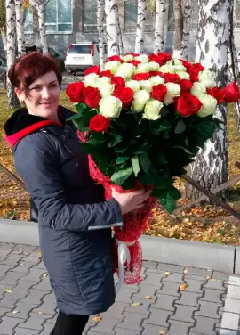 Голандські троянди 51 шт.
