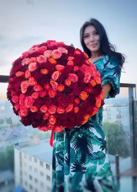 Гламур 101 троянда Еліт 80 см