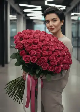 101 метрова рожева троянда