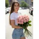 Букет із 25 рожевих троянд «Jumilia»