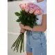 Букет із 25 рожевих троянд «Jumilia»
