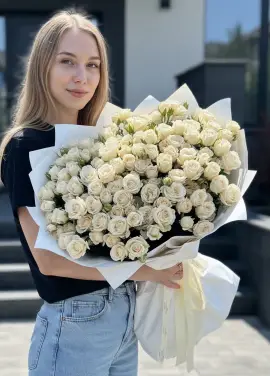51 кремовий кущові троянди Дніпро