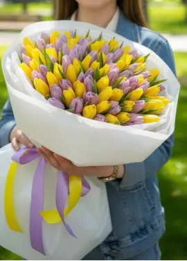 Букет із 101 тюльпанів мікс (імпорт, Нідерланди)