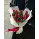 Букет з 15 червоних тюльпанів (імпорт, Голландія)