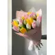 Букет із 21 рожевих тюльпанів (імпорт, Нідерланди)