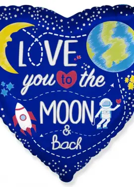 Фольгована куля "Love you to the moon" 46см.